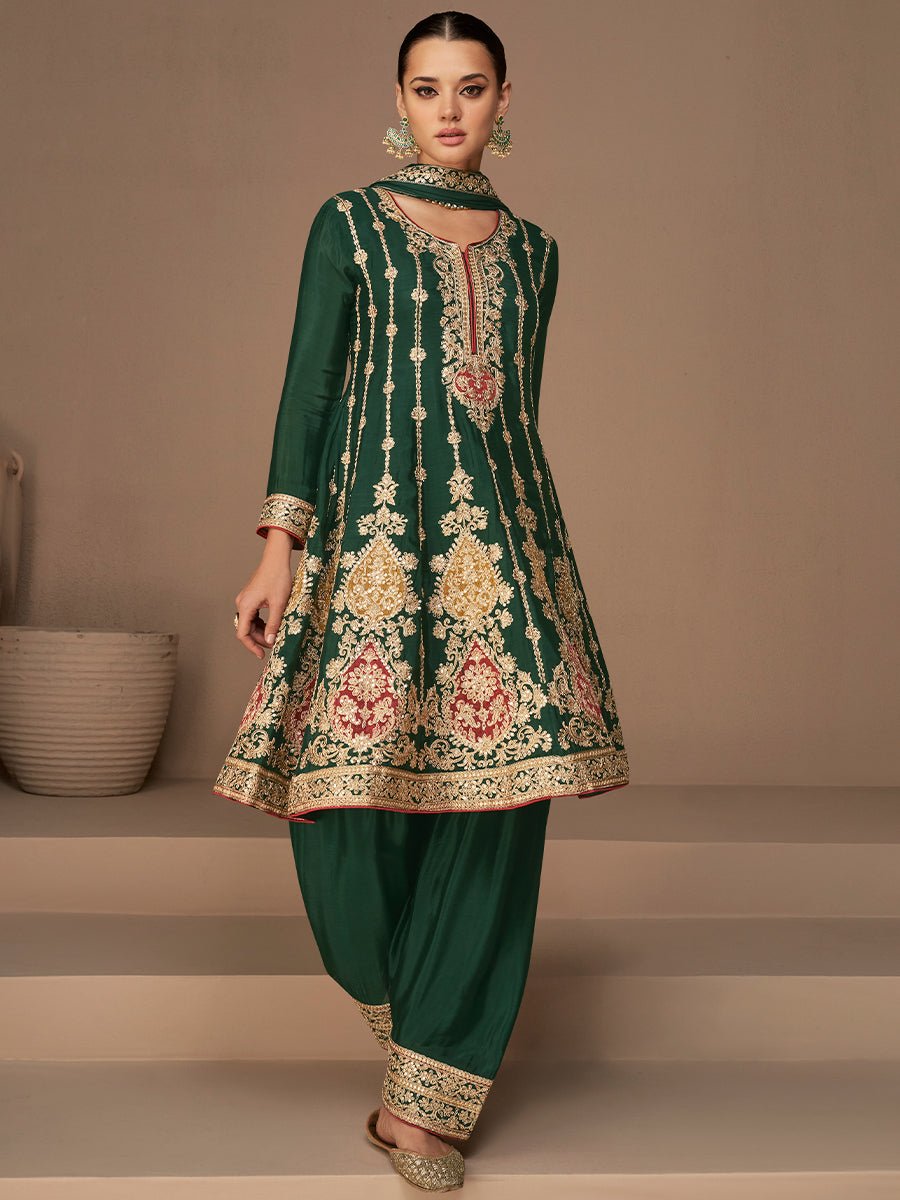 Nadia Designer Chinnon Silk Salwar Suit