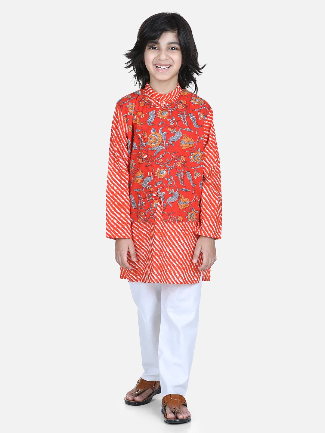Fast Wear Attached Jacket Kurta Pyjama for Boys