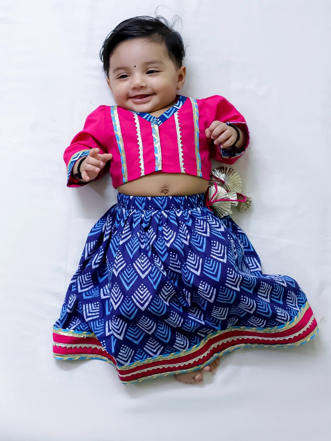 Fast Wear Girls Cotton Lehenga Choli For Infants