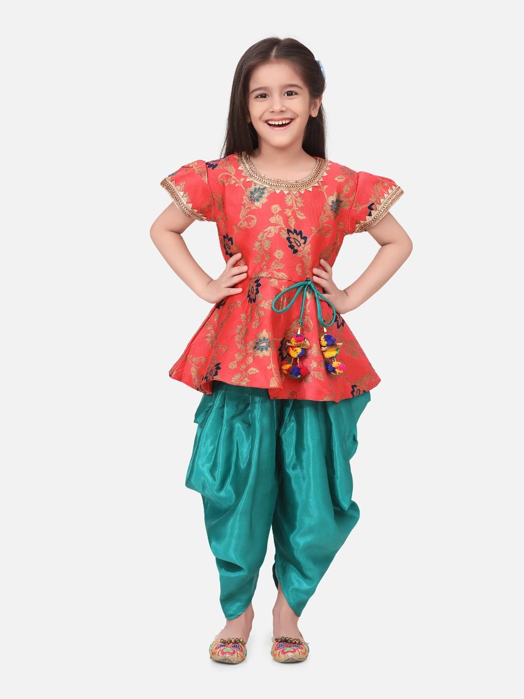 Fast Wear  Girls Ethic Traditional  Festive Wear Indo Western Clothing Sets Pink