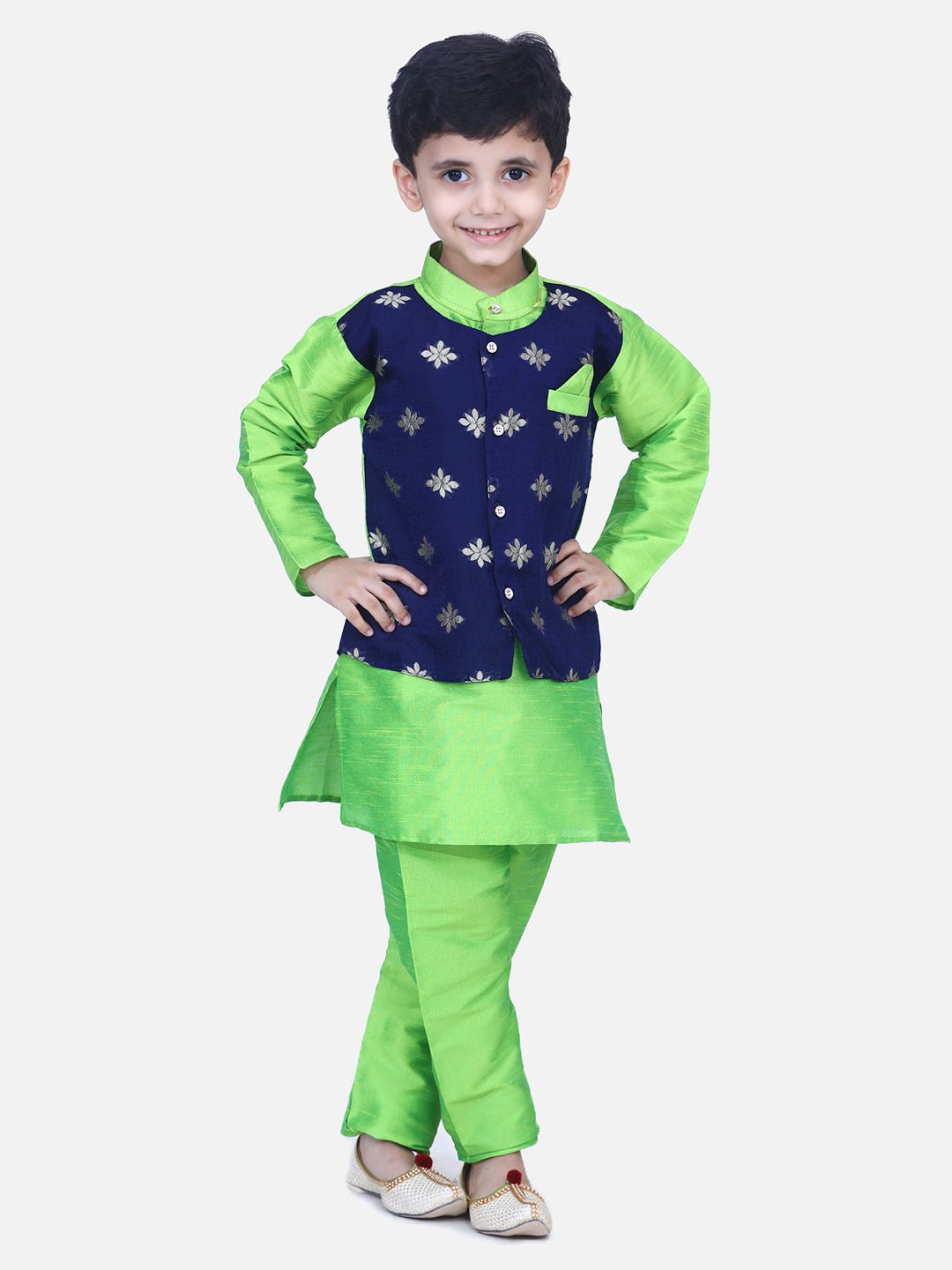 Fast Wear Attached Chiffon Jacket Full Sleeve Kurta Pajama