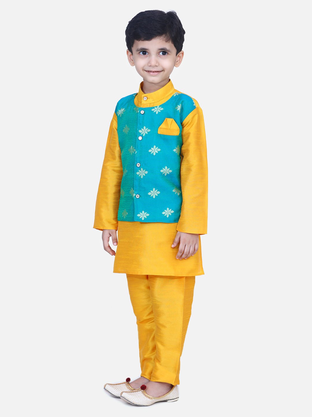 Fast Wear Attached Chiffon Jacket Full Sleeve Kurta Pajama
