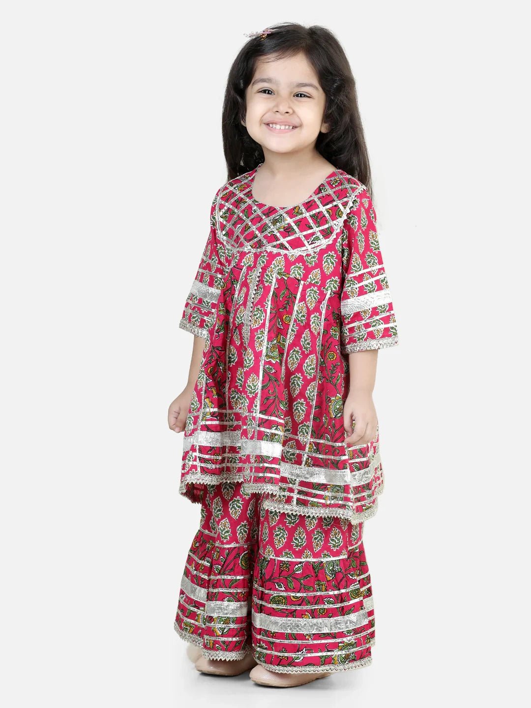 Fast Wear Pure Cotton Printed Kurta Sharara  for Girls
