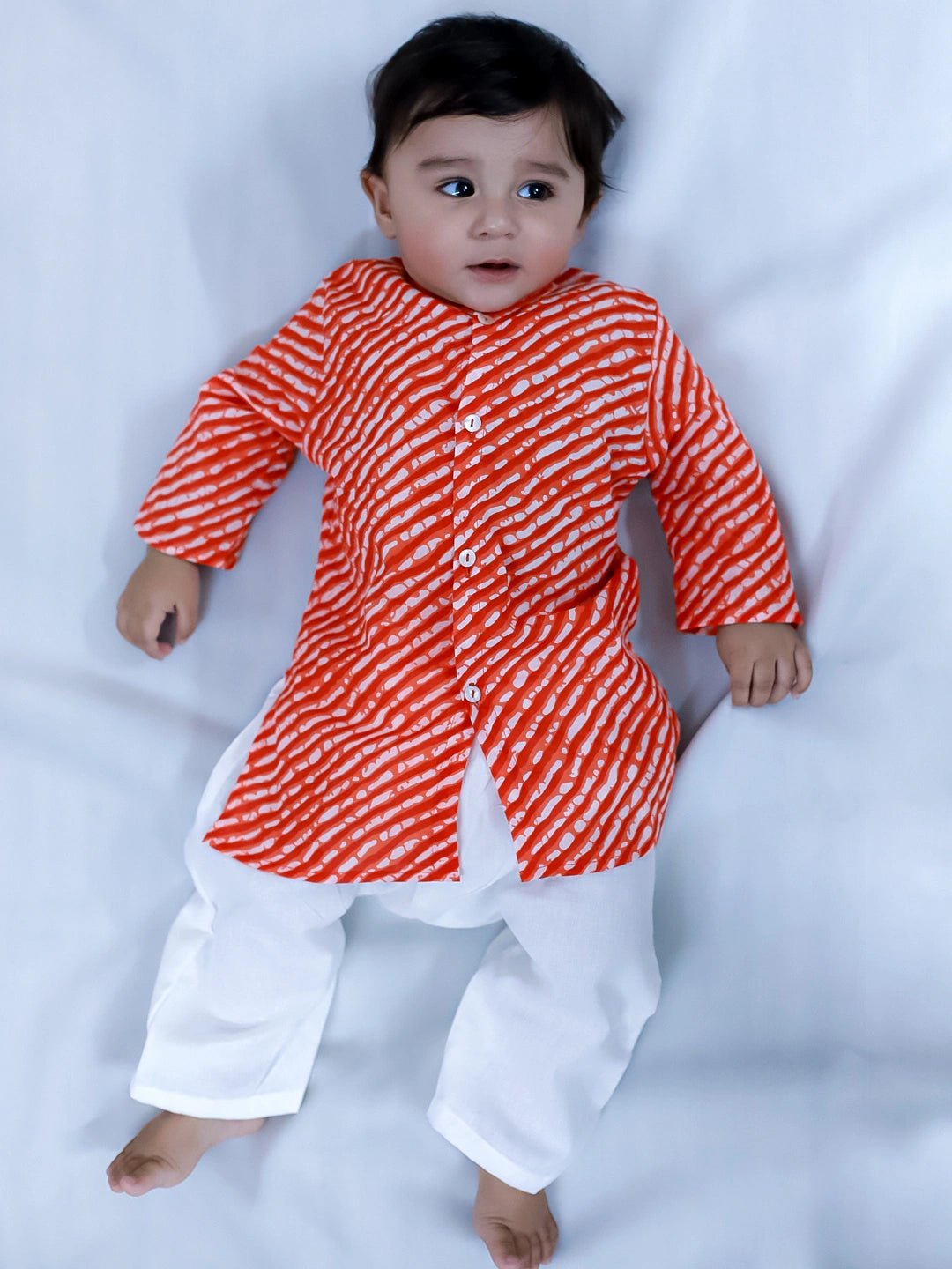Fast Wear Pure Cotton Front Open Kurta Pajama Set for Baby Boy