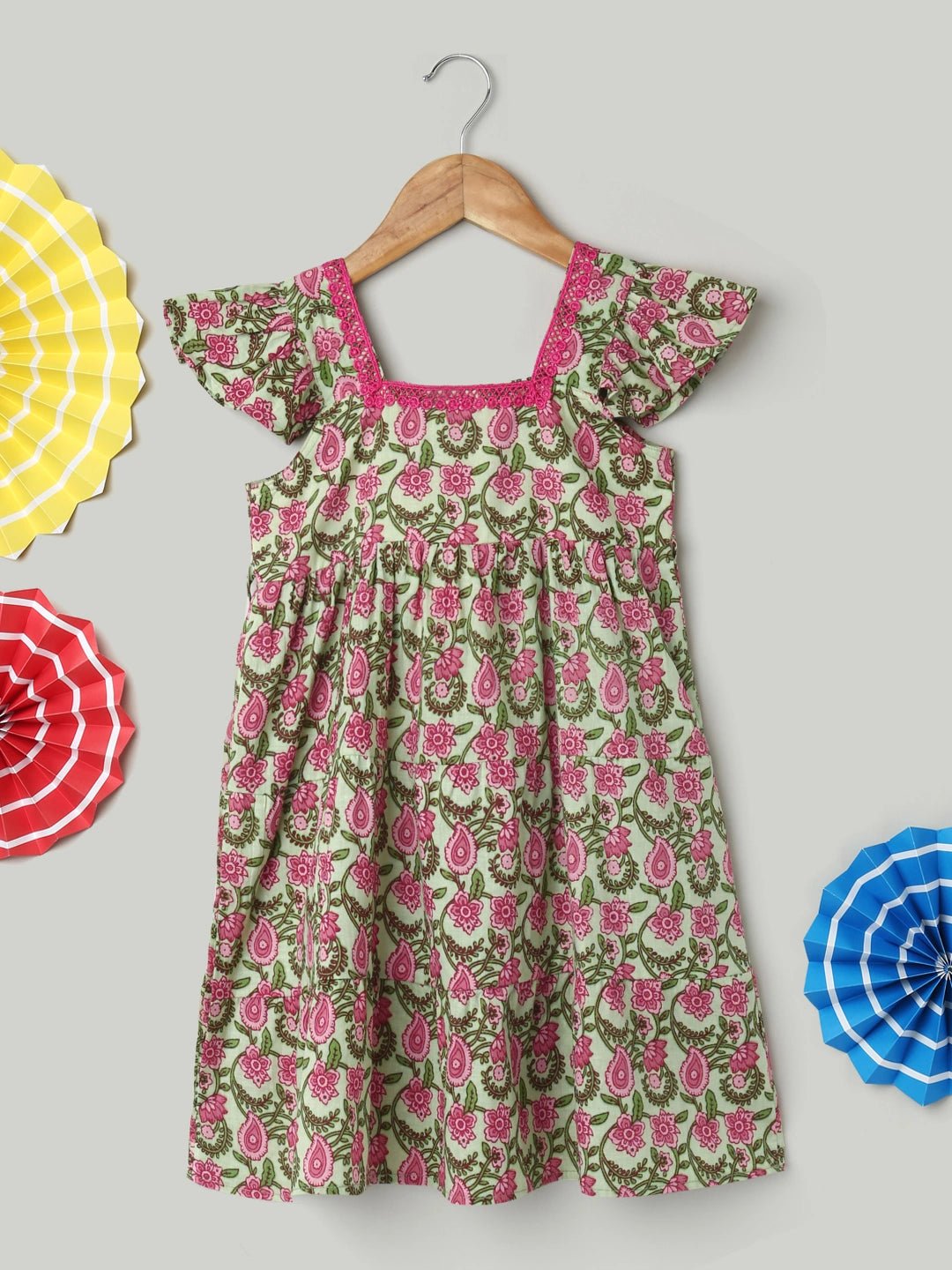 Fast Wear Printed Pure Cotton Summer Frock for Girls