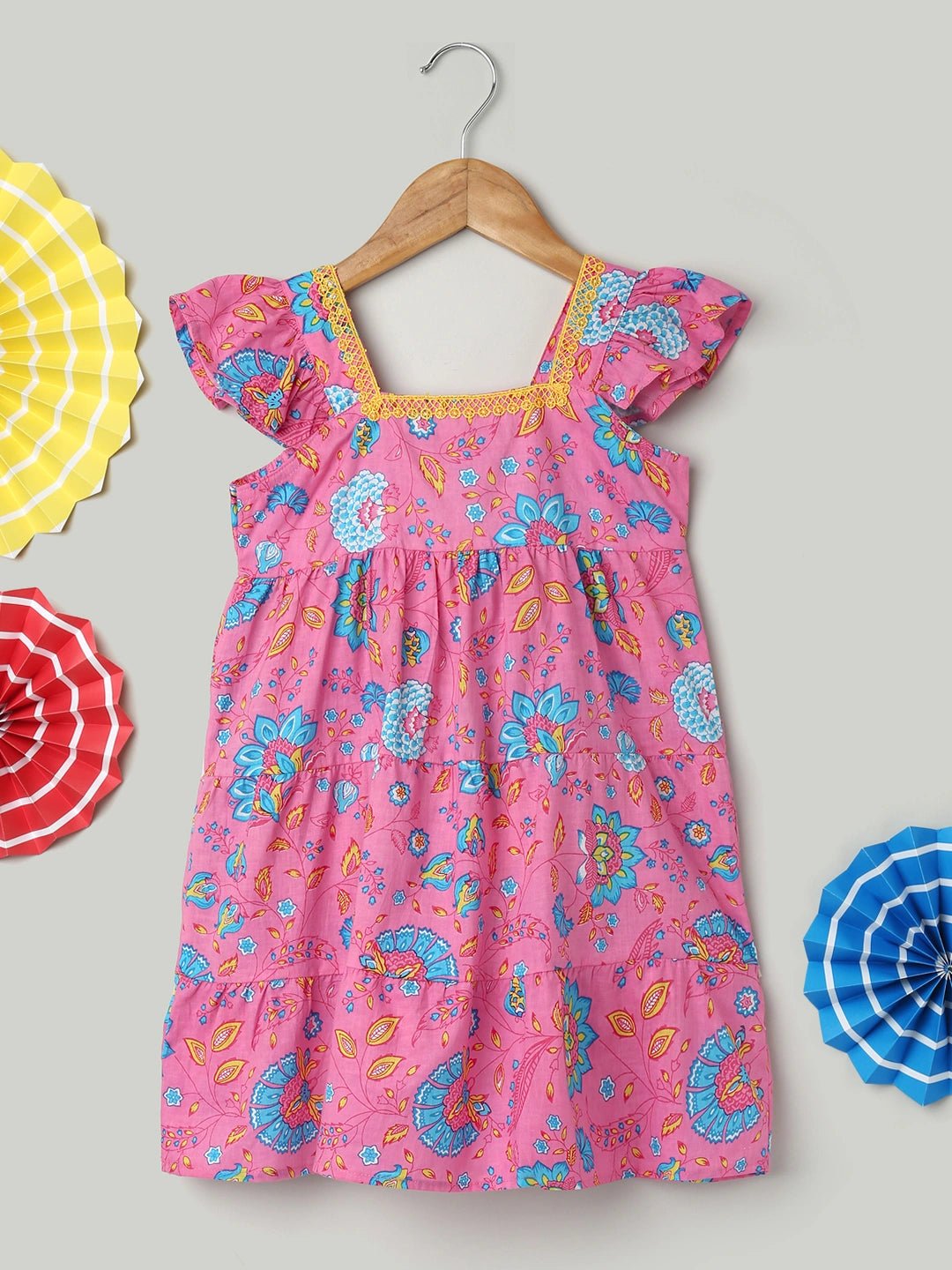 Fast Wear Printed Pure Cotton Summer Frock for Girls