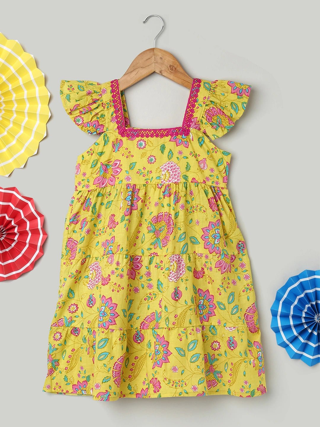 Fast Wear Printed Pure Cotton Summer Frock for Girls