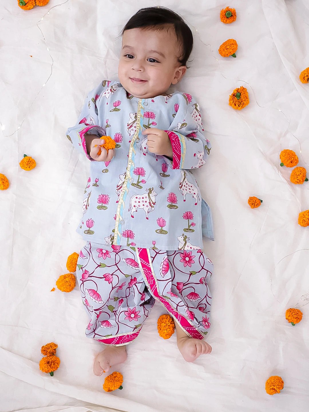 Fast Wear Boys Cotton Dhoti Kurta For Infants