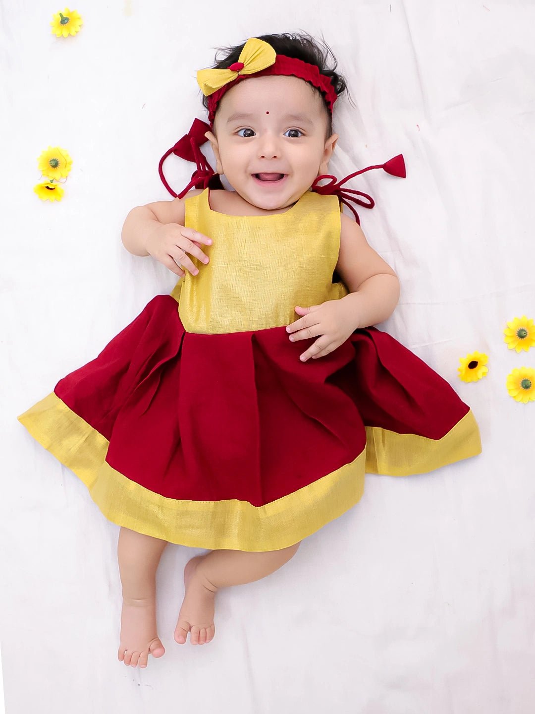 Fast Wear Girls Cotton Dress For Infants