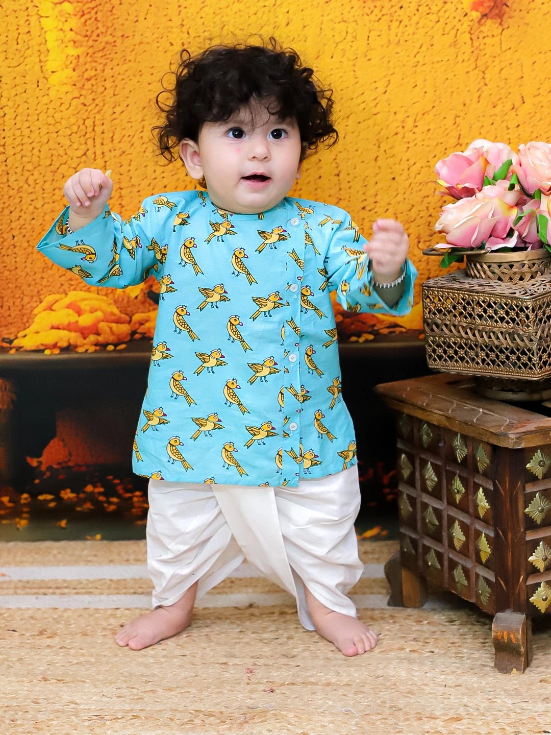 Fast Wear Boys Pure Cotton Dhoti Kurta For Infants