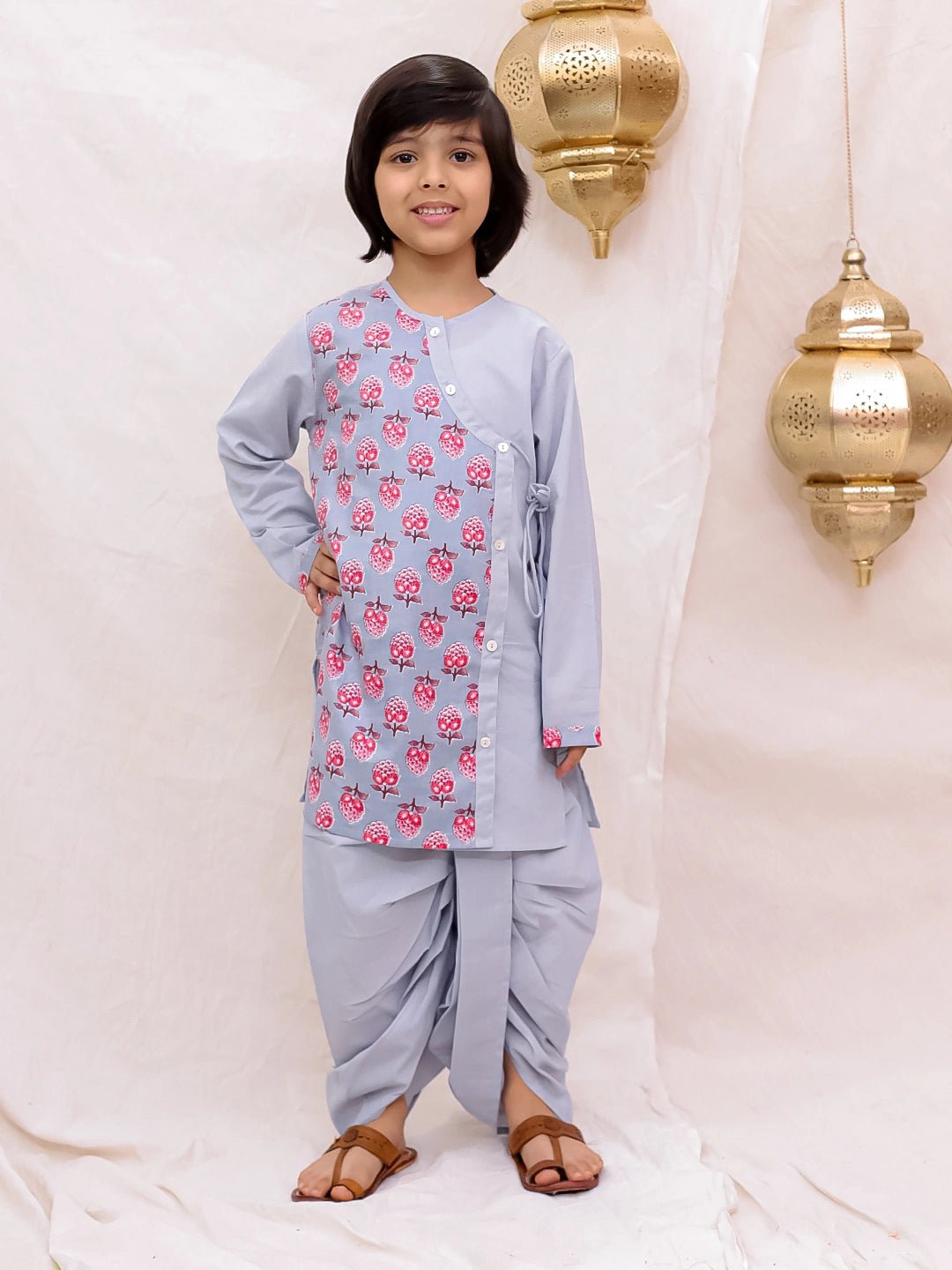 Fast Wear Fullsleeves Kurta Dhoti Set For Boys