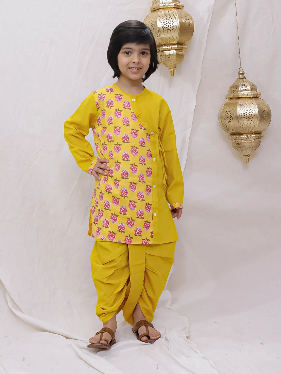 Fast Wear Fullsleeves Kurta Dhoti Set For Boys