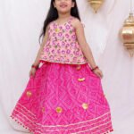 Fast Wear Pure Cotton Lion Printed Lehenga Choli For Girls