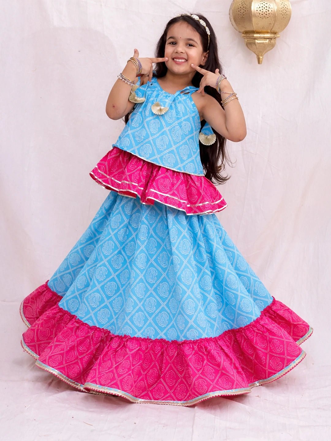 Fast Wear Sleeveless Lehenga Choli Set For Girls
