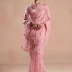 Pink shiloh sari and blouse