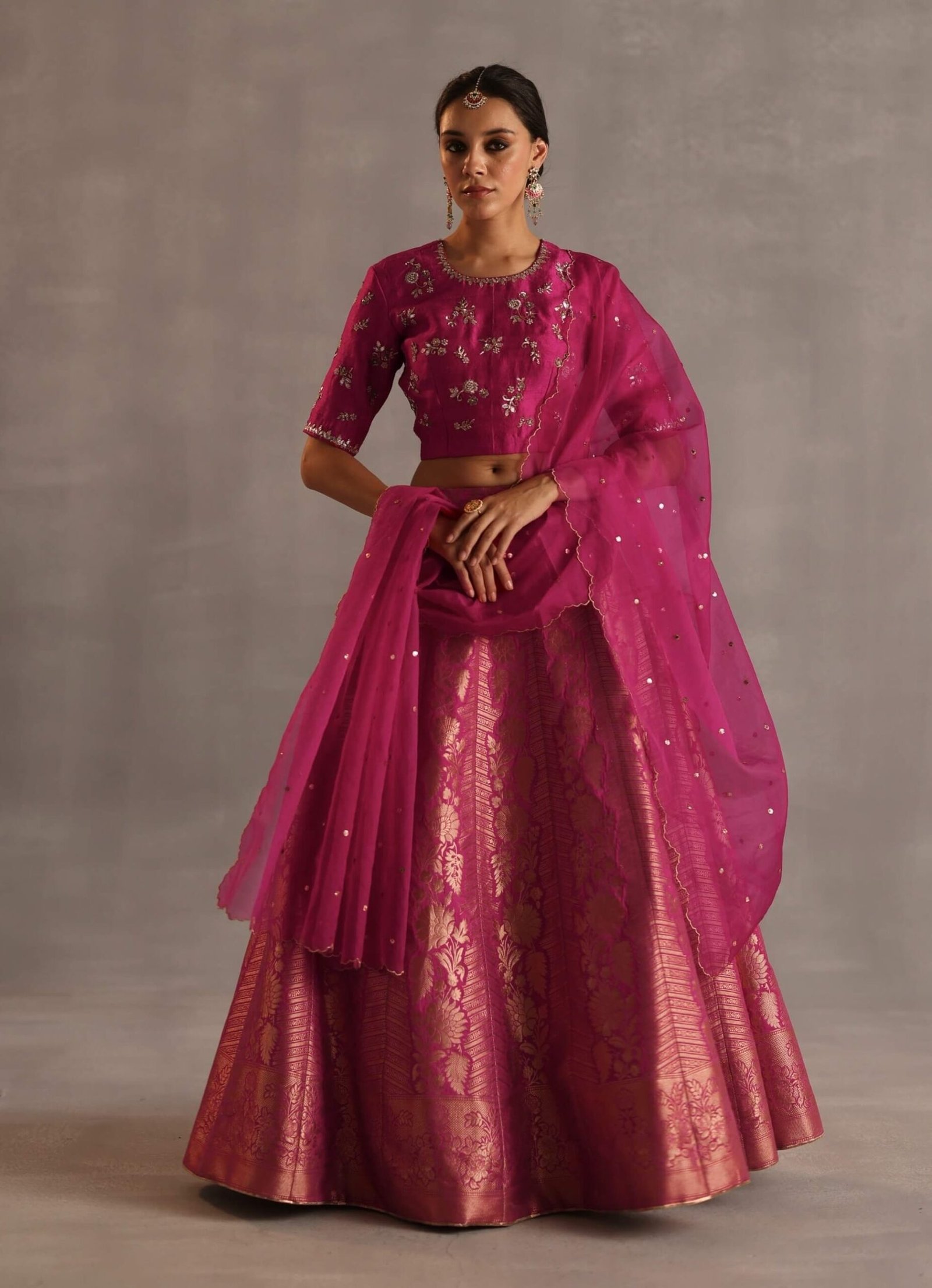 Malhar magenta lehenga set