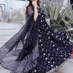 Black Block Printed Kurta Set