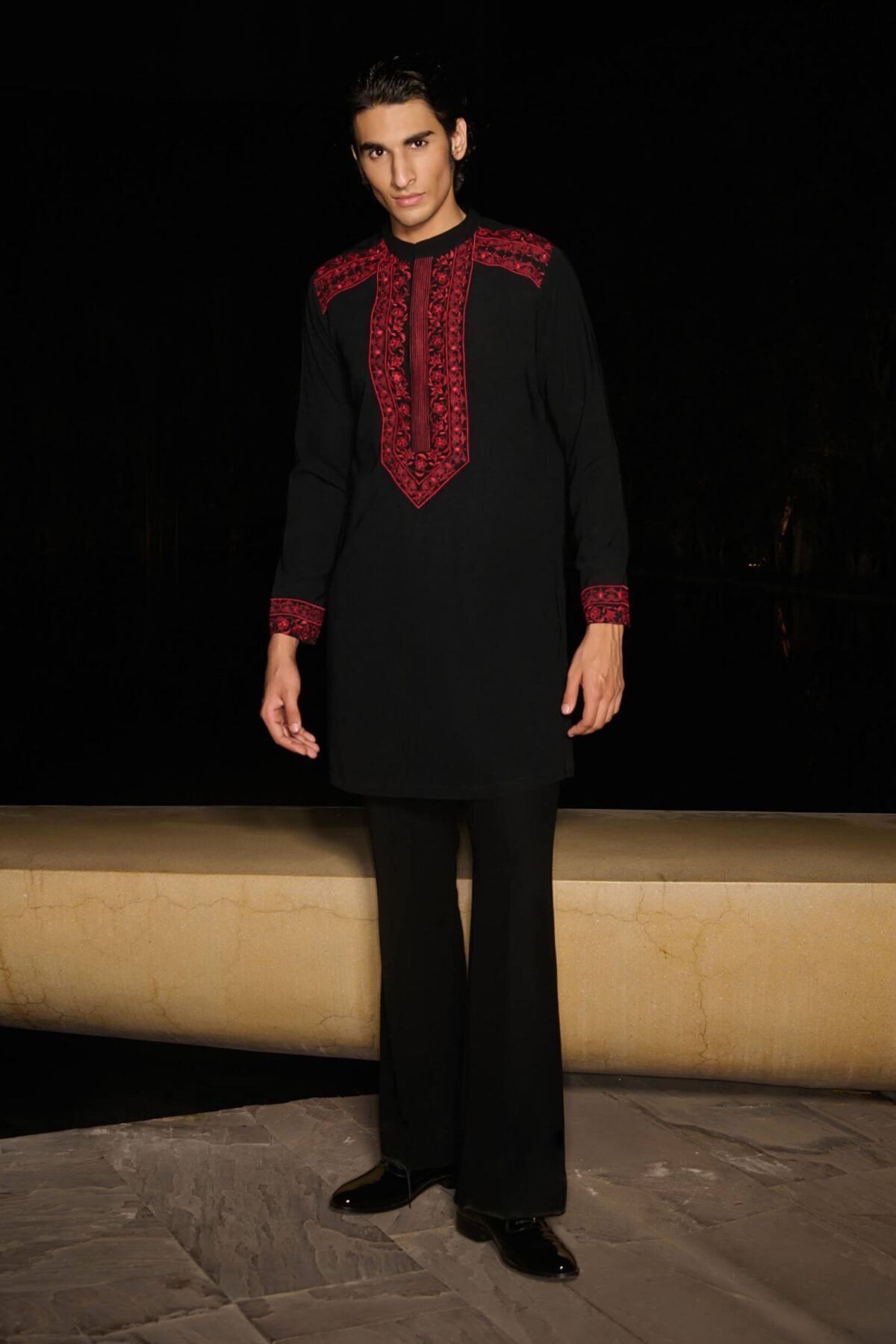 Ruby glint black kurta and pants