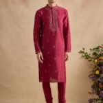 Aarsh magenta kurta with churidar