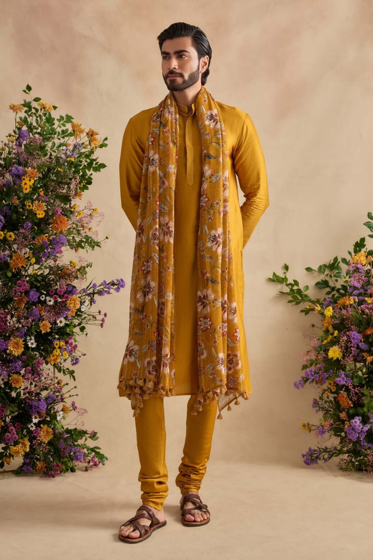 Aarush golden poppy kurta set