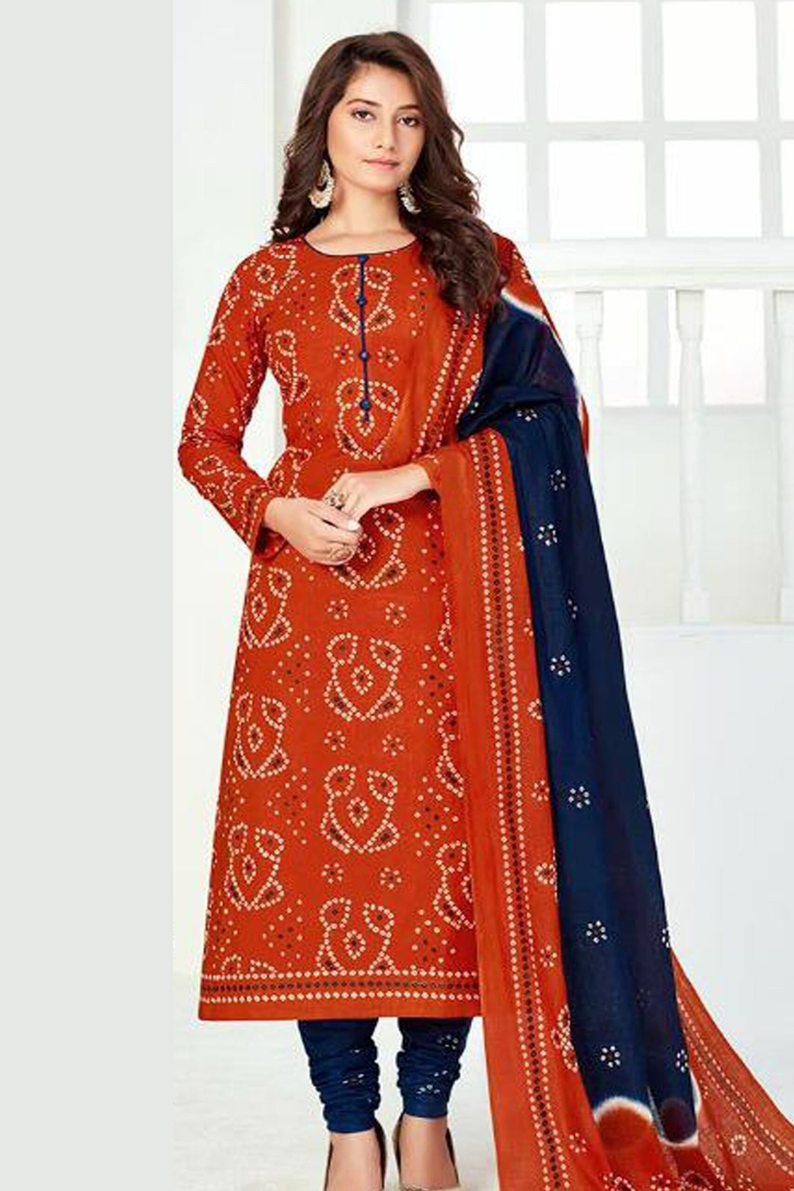 Floral Print Red Bridal Salwar Kameez ? Ready to Wear