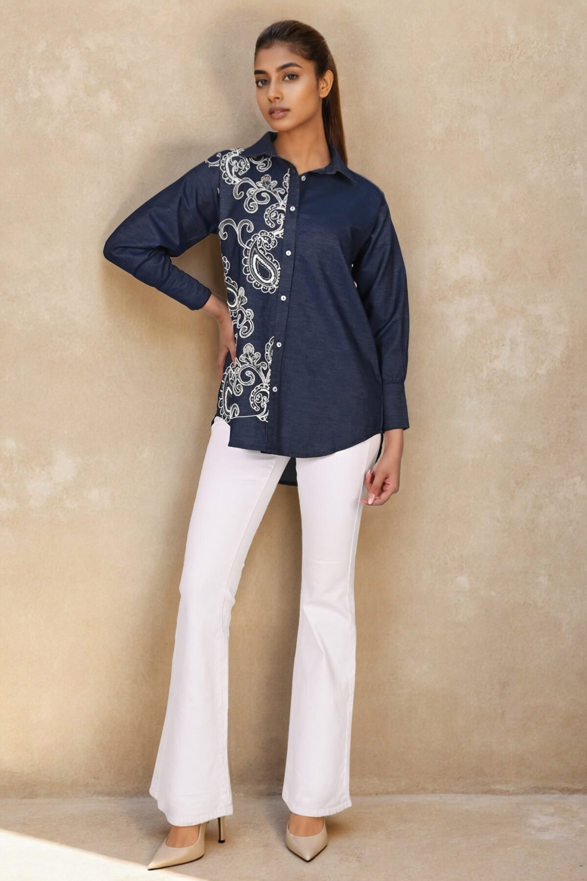 Threadwork Denim Blue Shirt