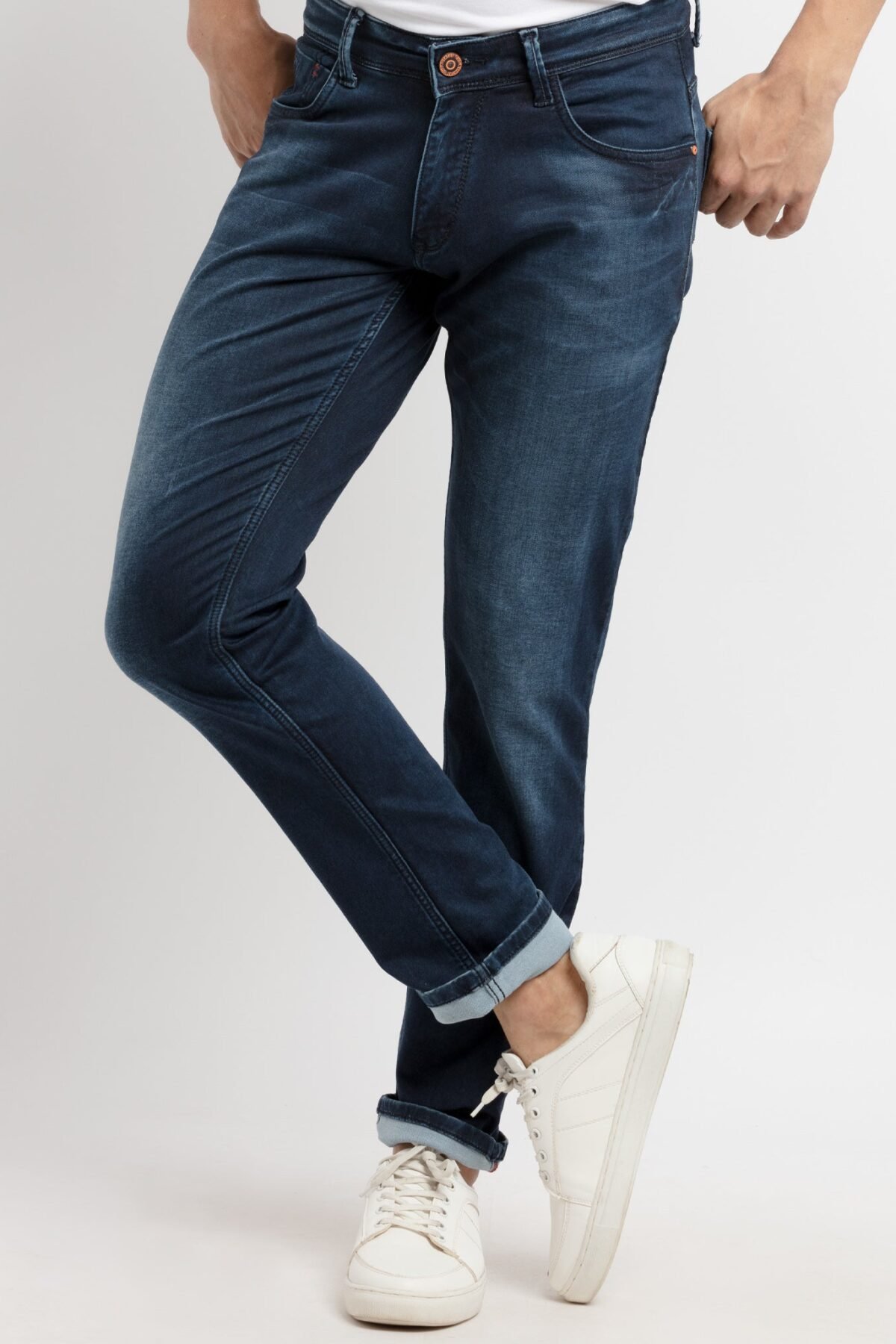 Fast Wear Mens Slim Fit Washed Denim