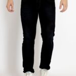Mens Straight Slim Fit Mid Rise Denim