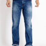 Mens Boot Cut Fit Dark Washed Denim