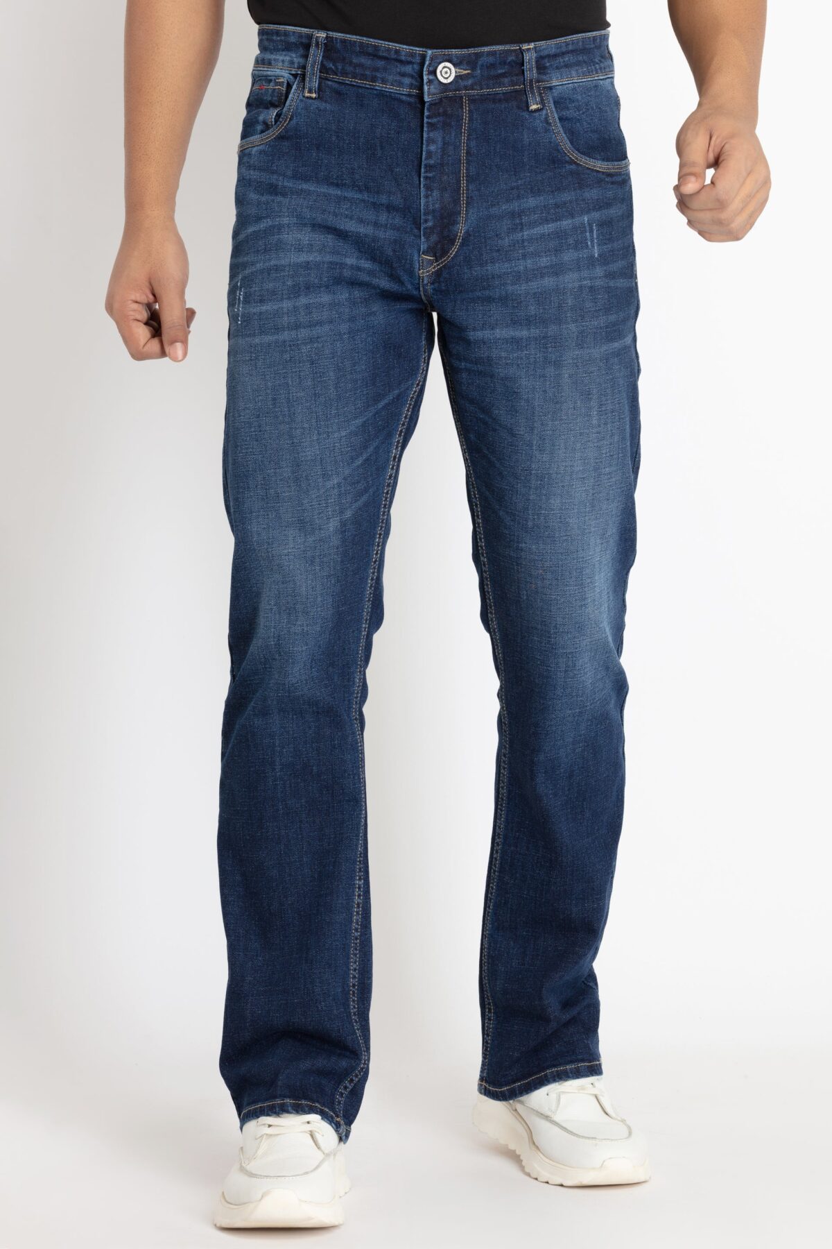 Mens Boot Cut Fit Light Washed Denim