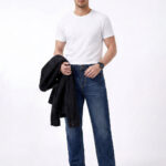 Dark Blue Washed Relaxed Fit Jeans