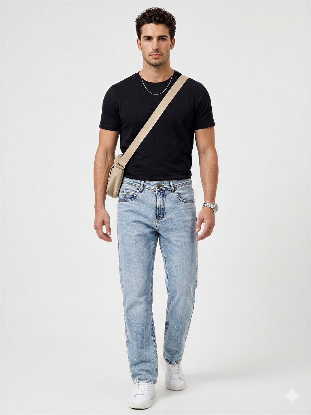 Light Blue Washed Denim Jeans