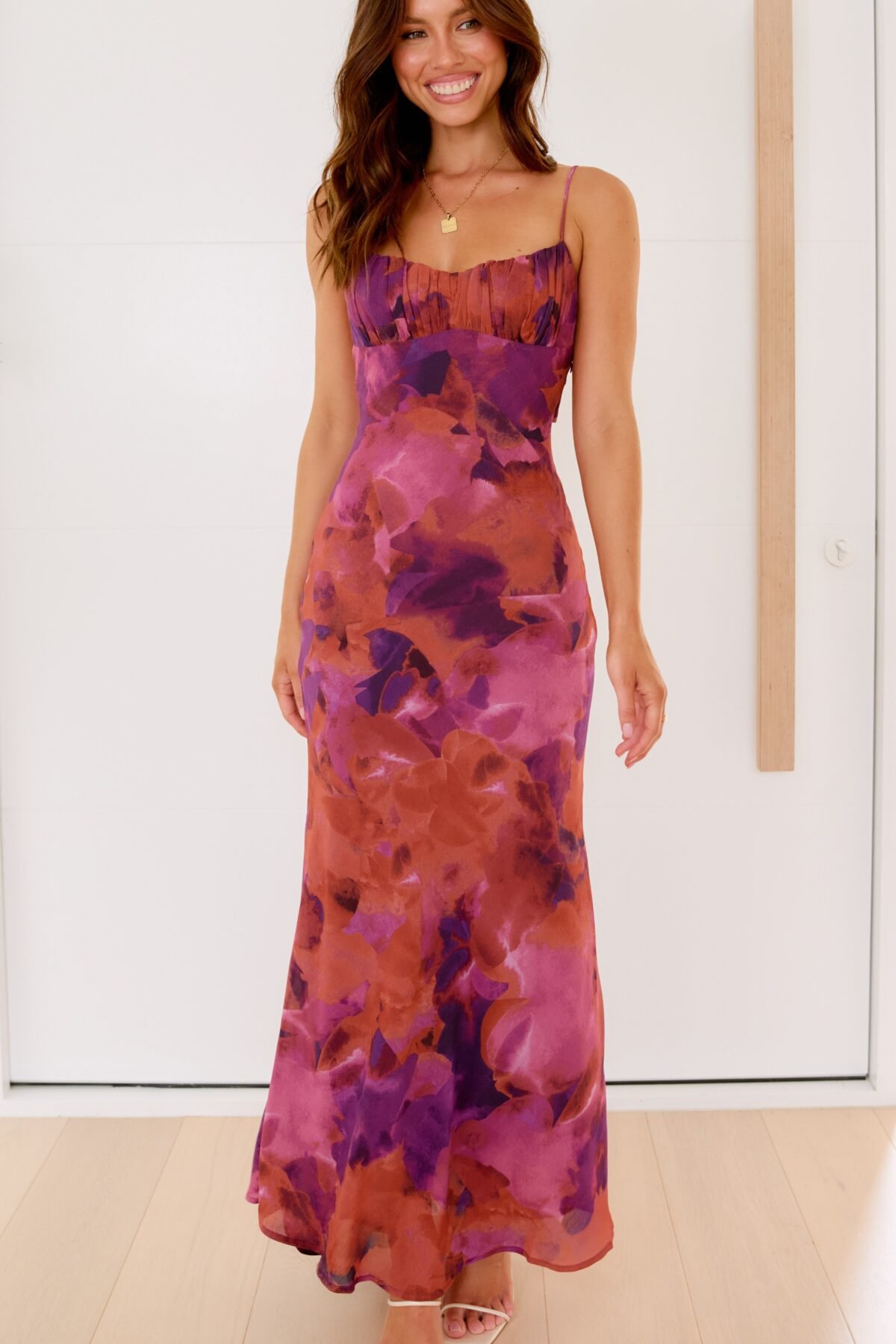 Margie Midi Dress - Dark Rose