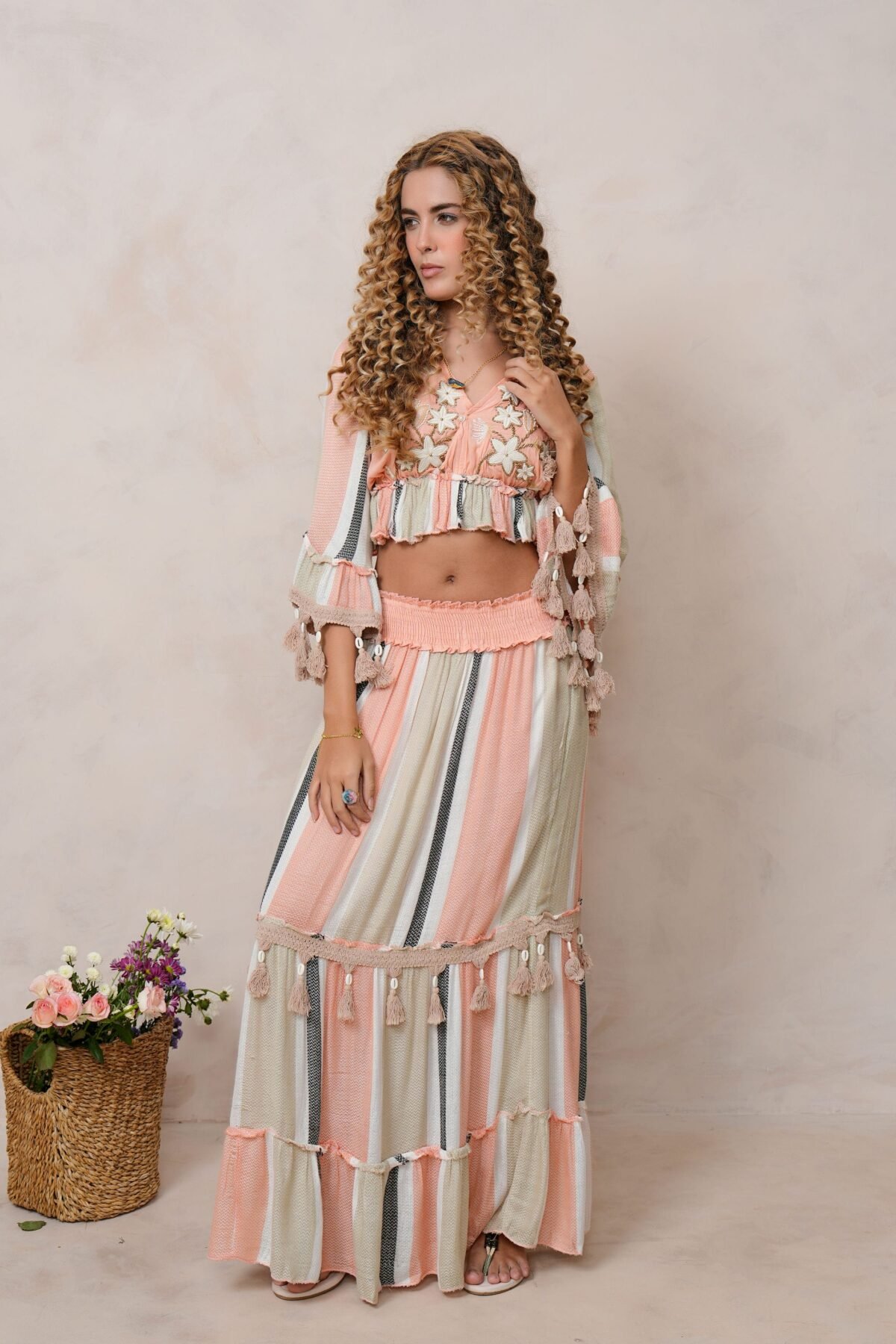 Women?s Multi-Color Viscose Embroidered Ethnic Gown
