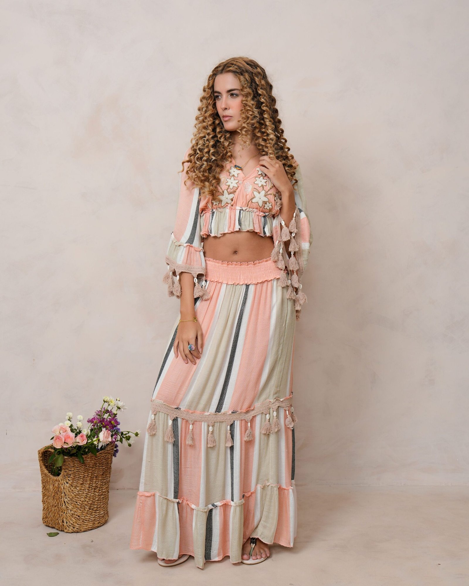 Women?s Multi-Color Viscose Embroidered Ethnic Gown