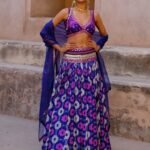 Aarya blue printed lehenga set