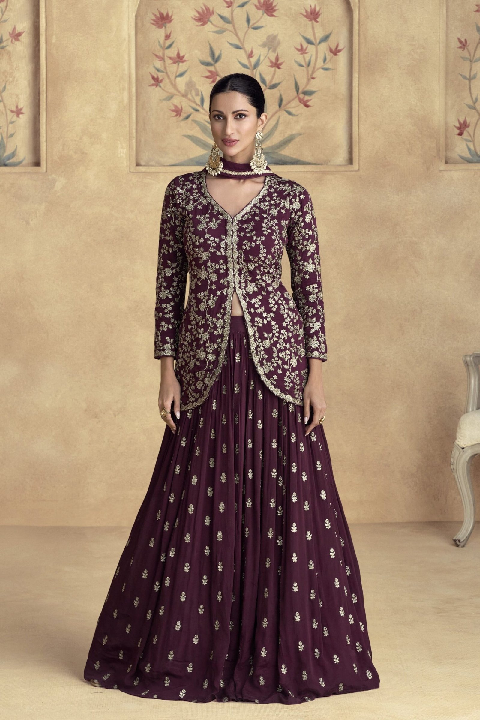 Bridal Anarkali Dress Women's Wear Embroidery Worked Dupatta Suit