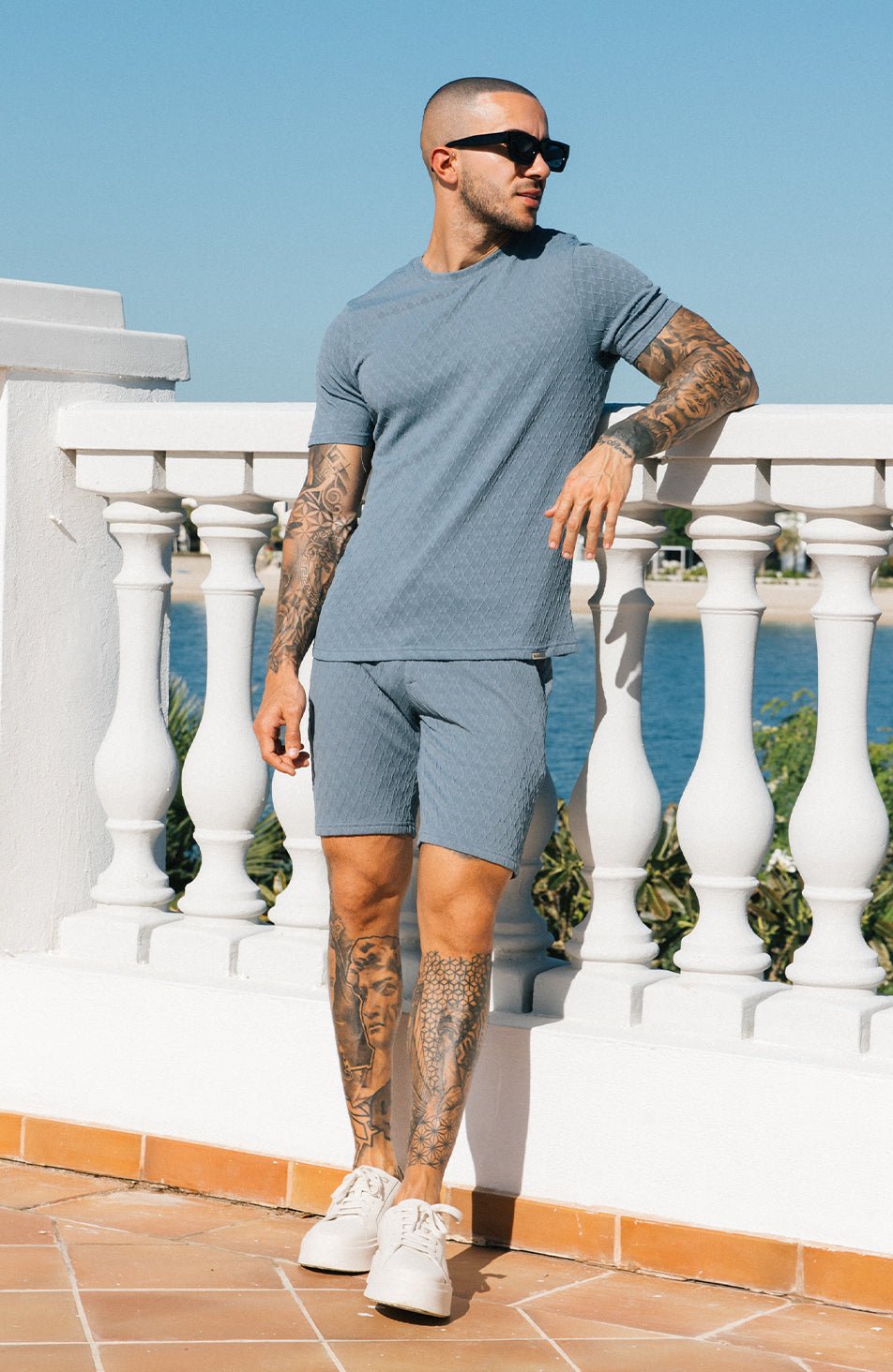 Cannes Knit Shorts in Blue