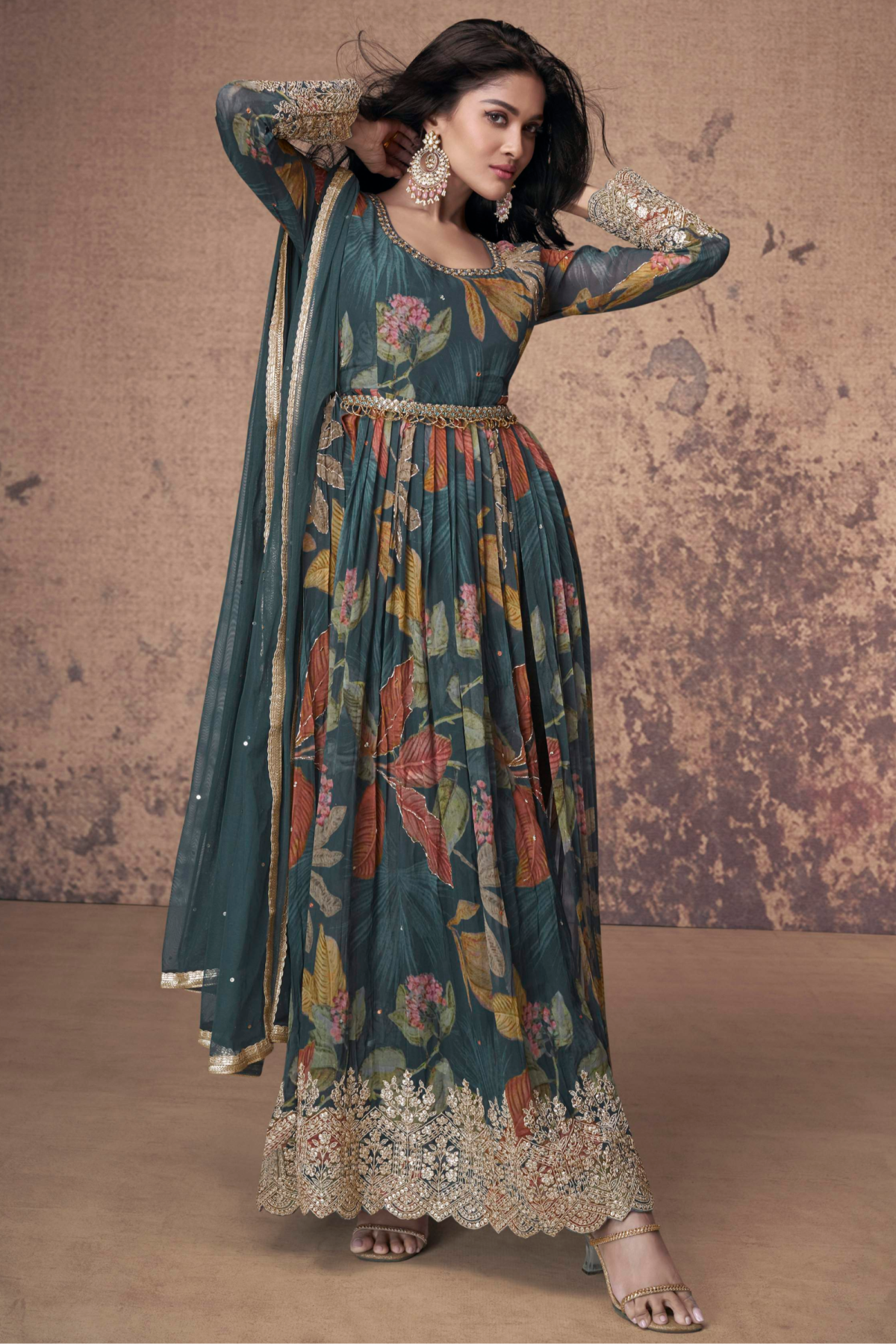 Anarkali Dresses Eid Party Wear Dupatta Suit For Women's