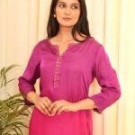 Magenta Modal Satin Ombre Co-Ord Set