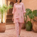 Powder Pink Handwork Co-Ord Set