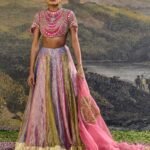 Aarna pink purple green lehenga set