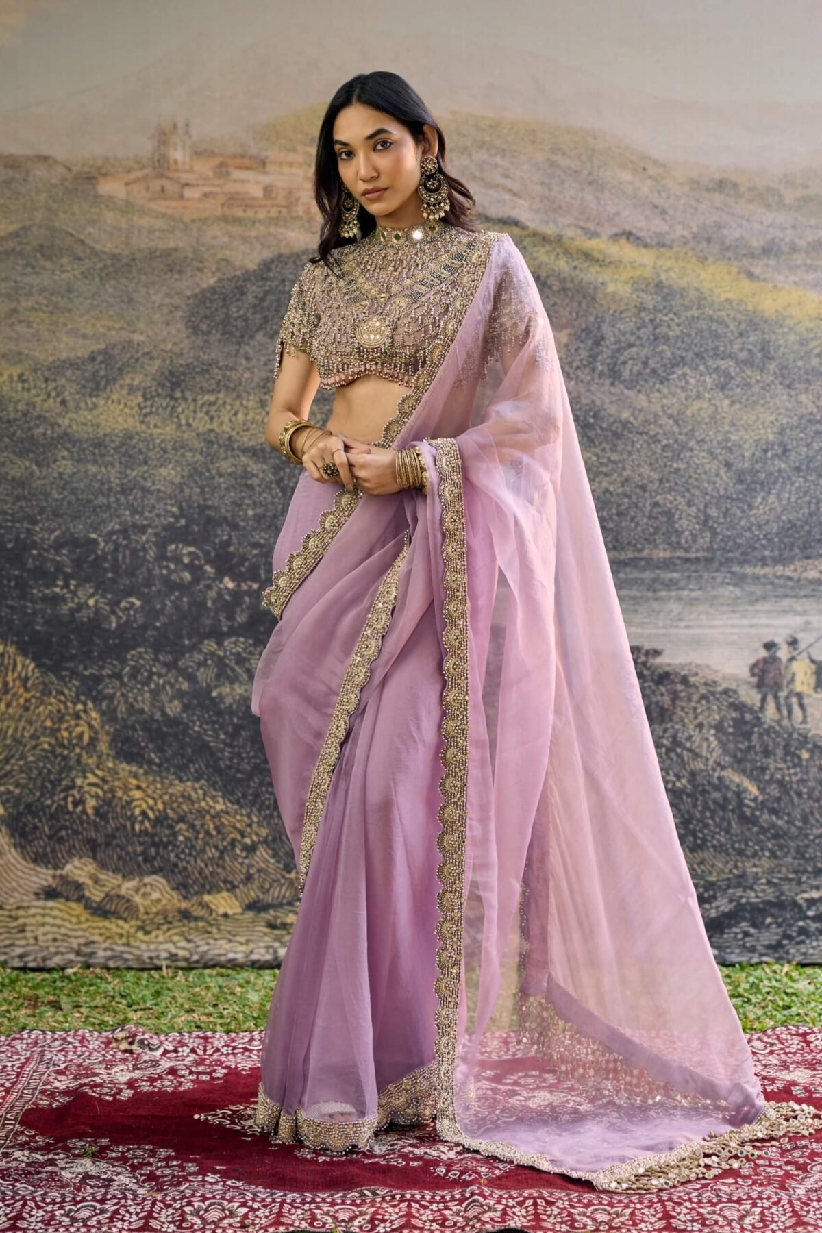 Vihana lilac sari and blouse