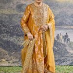 Sunehri mustard zari sharara set