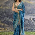 Neelambari blue sari and blouse
