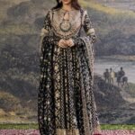 Nishangini black anarkali set
