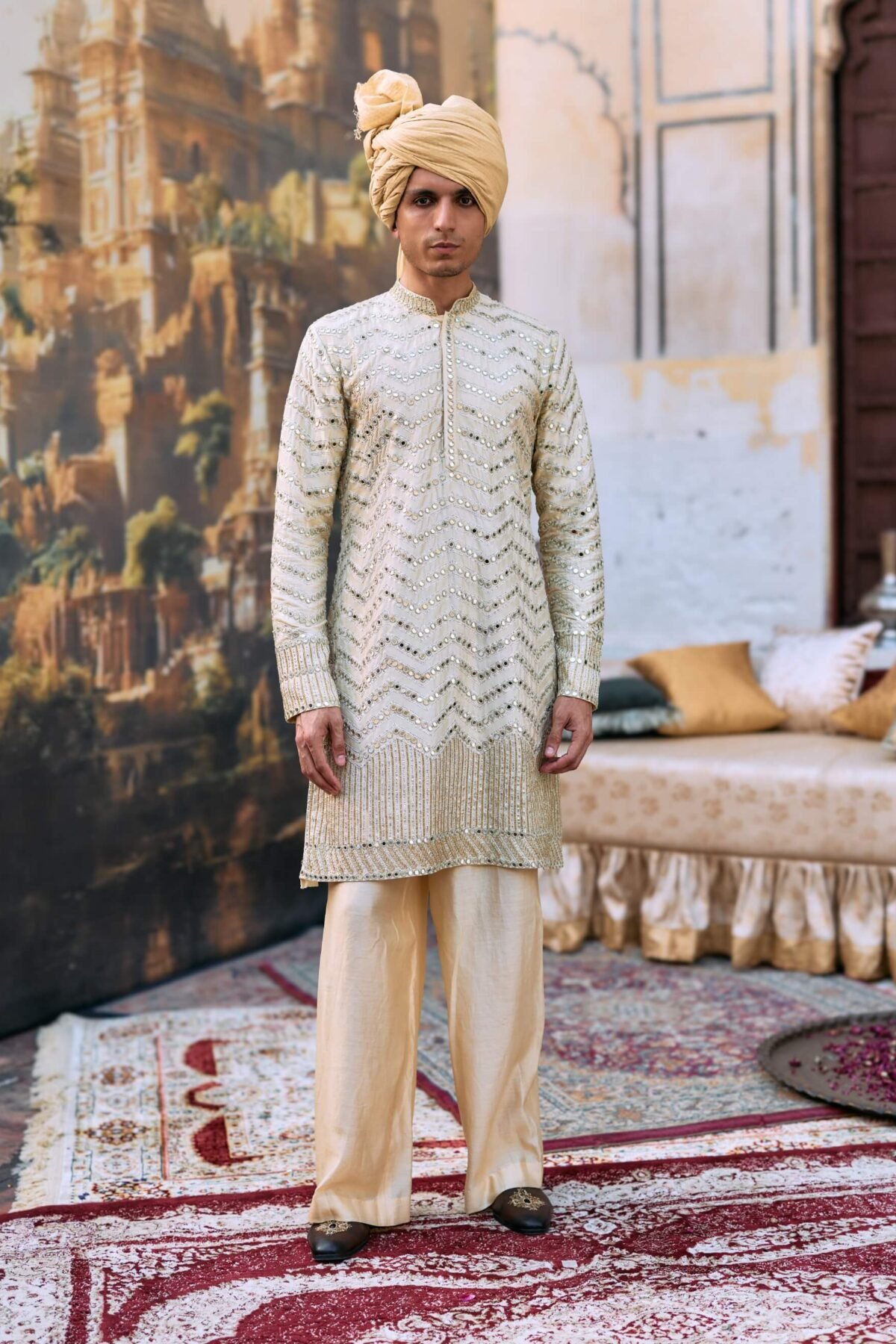 Ivory darpana kurta and pants