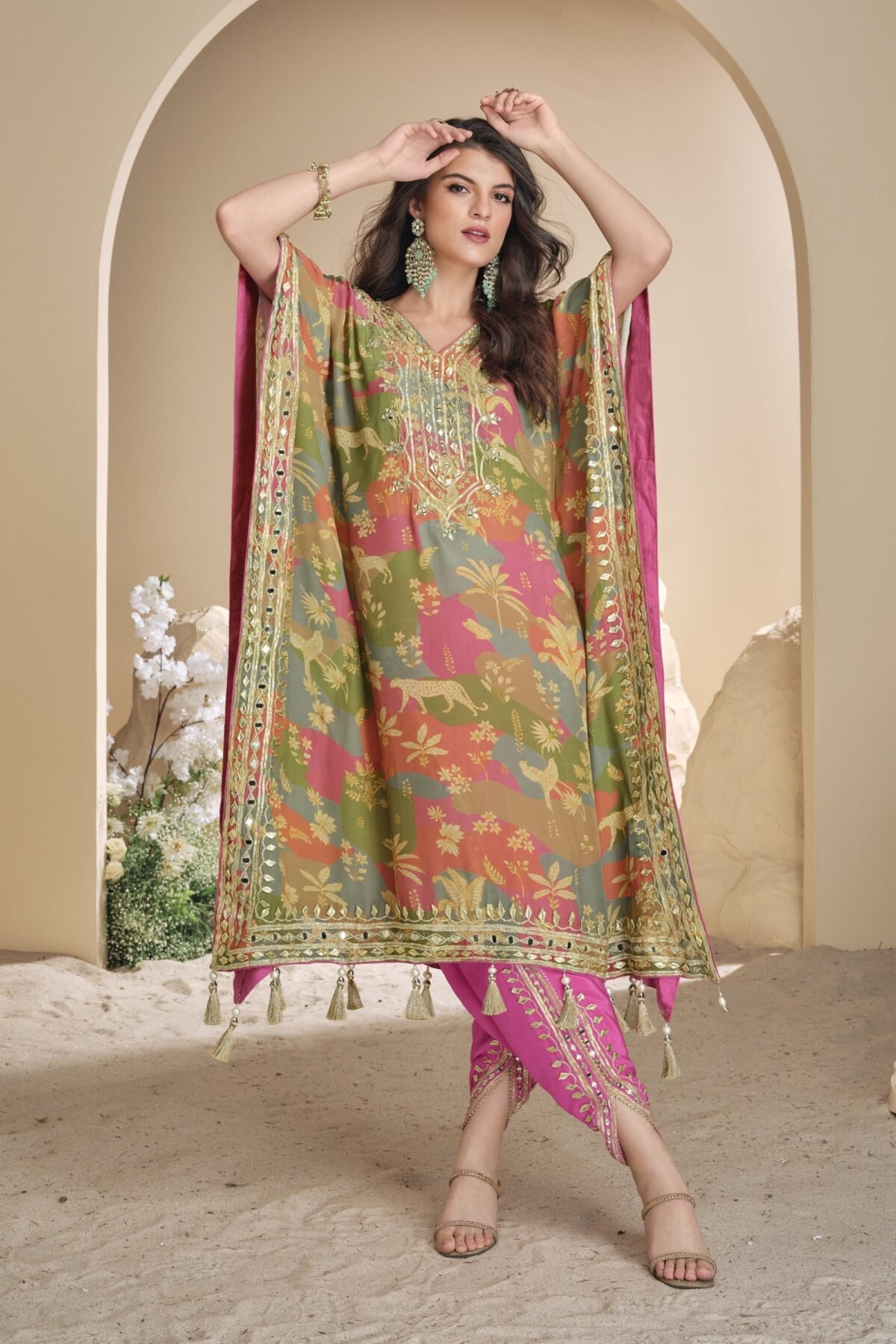 Mulberry Pink Salwar Kameez Set Handcrafted Silk Wedding Outfit