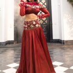 Western Whimsy Maroon Lehenga Set