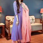 Purple Pant And Anarkali
